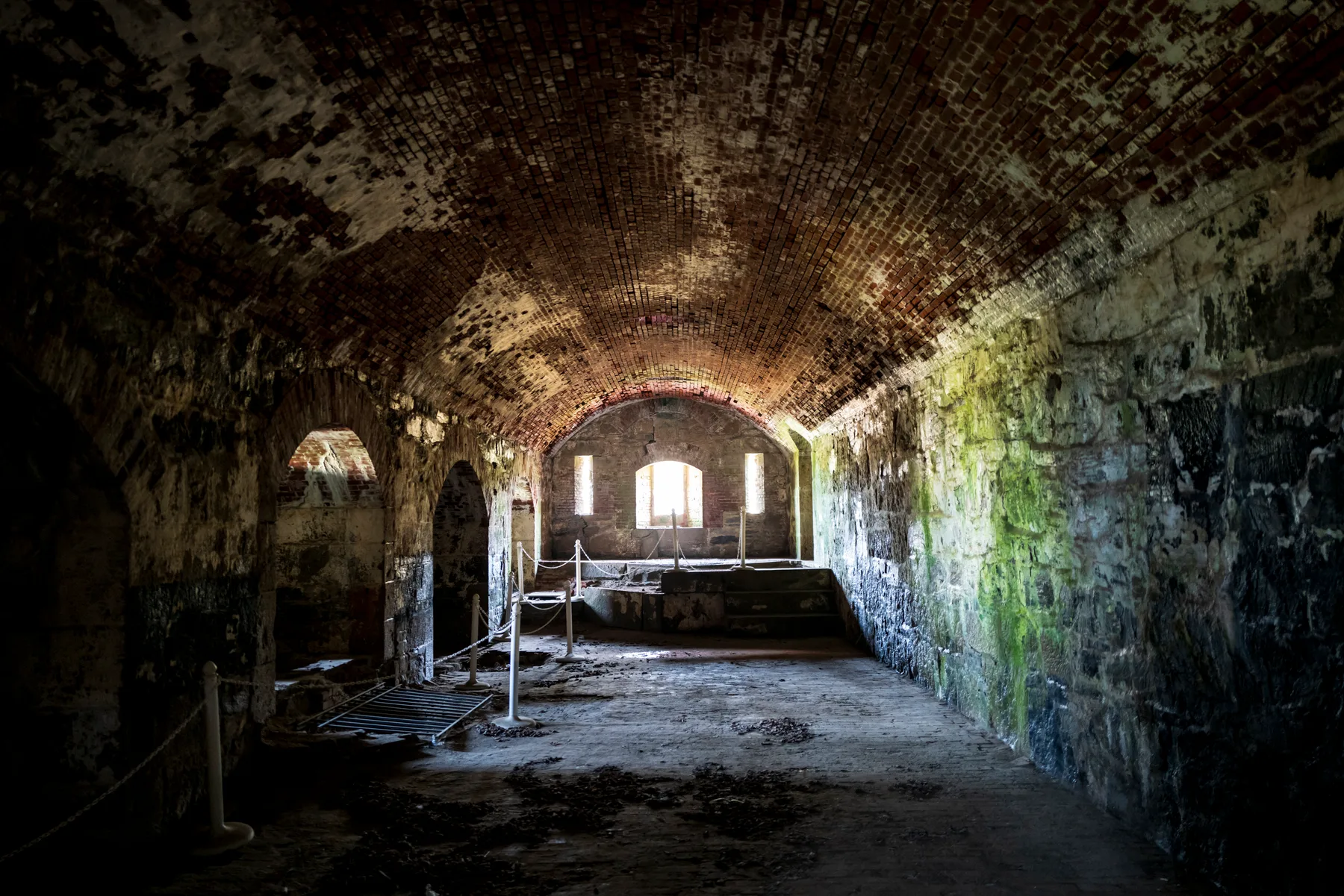 Interior of the Southeast Demibastion at Fort Adams